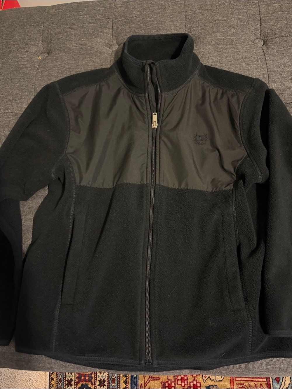 Chaps Black Kids Full-Zip Fleece Jacket